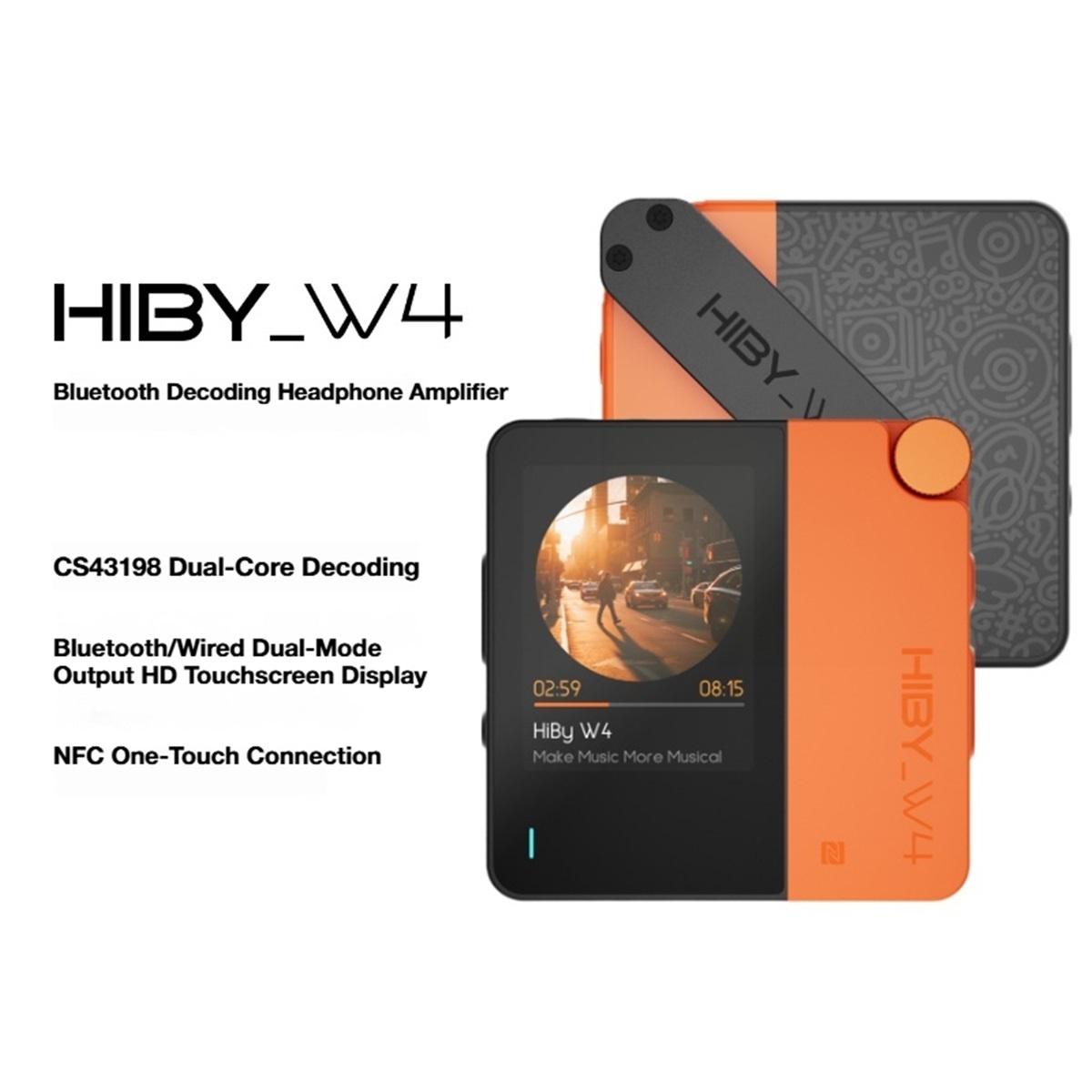 

HiBy W4 MagSafe MP3-плеєр Музичний плеєр 3,5 мм 4,4 мм Бездротовий аудіо HiFi Підсилювач для навушників USB DAC Bluetooth 5.4 QCC5181 DSD512 LDAC W4-Orange