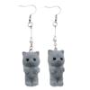 Уникальные серьги-флокированные животные, серьги в форме мультяшной кошки, украшение, аксессуар для женщин и девушек, стильные аксессуары для вечеринок