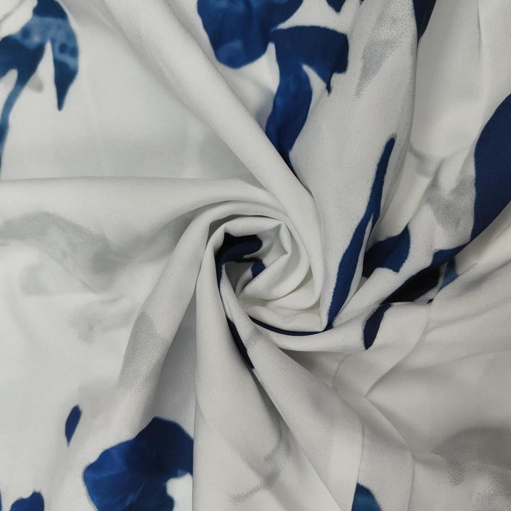 European and American Fashion Floral Print Elegant V Neck Tie Waist Maxi Dress Women