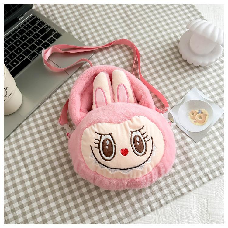 Elf Cartoon Peripheral Plush Toy Cute Labubu Shoulder Bag Girly Crossbody Storage Bag