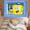 Beach Vacation Spongebob Squarepants Tapestry, Patrick Star Cute Wall Hanging For Kids Bedroom Living Room Decoration