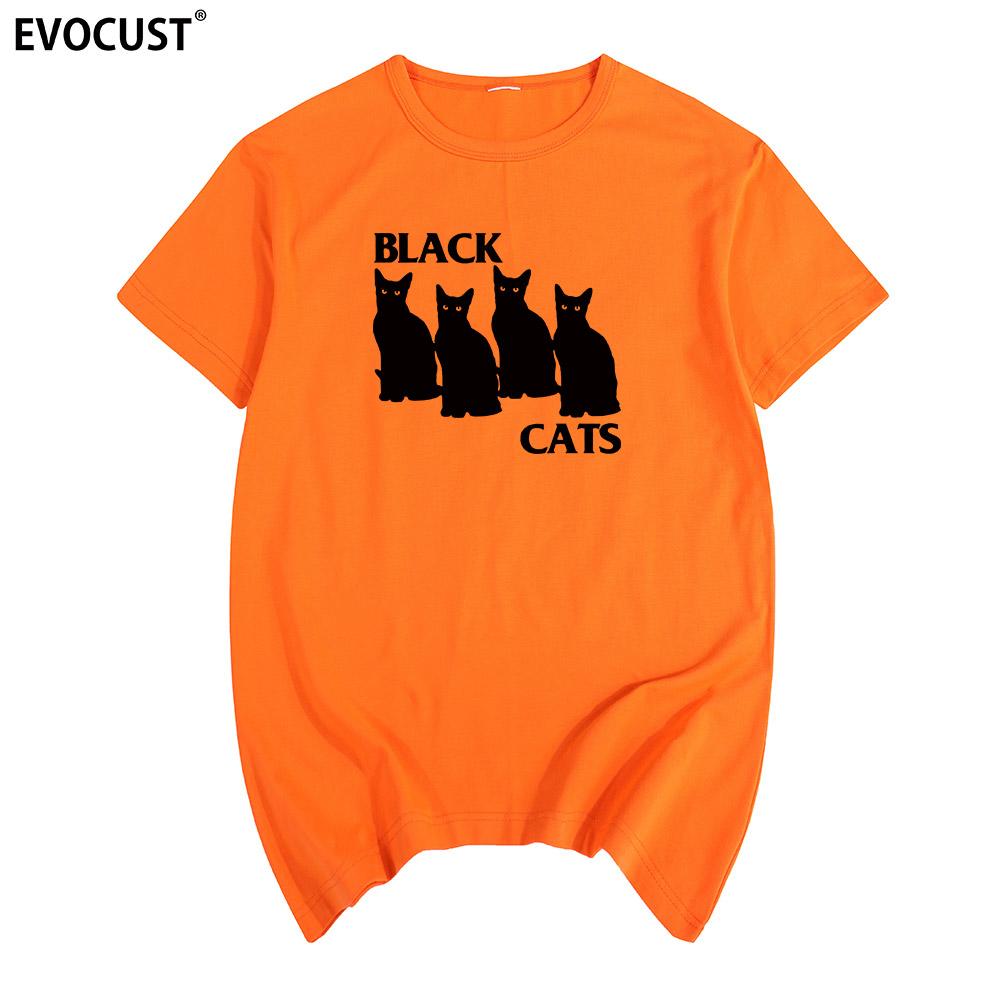 Black Cat Short Sleeve Tshirt Cotton Unisex T Shirt New Tee Tshirt Unisexs Unisex Fashion