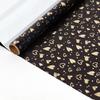 Papel de Regalo Negro Dorado 43x300cm Papel para Envolver Regalos Ramo de Lunares Navidad Día de San Valentín Cumpleaños Regalos Decoraciones Papel