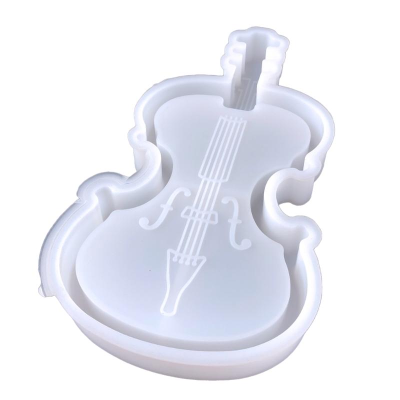 Fisch-/Geigenförmige Aufbewahrungsbox Silikonform Organizer Tablett Harzform Mode Schmuckplatte Handgefertigtes Handwerk Epoxidformen