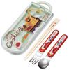 Skater Besteckset für das Mittagessen und Hergestellt in Schiebebesteck mit Namen Trio Tomica und Tom Kids, Box, Essstäbchen, Löffel, Gabel, Japan, Aufkleber,
