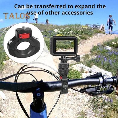 Support de caméra d'action pour guidon de moto Construction durable Haute stabilité Anti-tremblement Installation facile Pince de guidon universelle