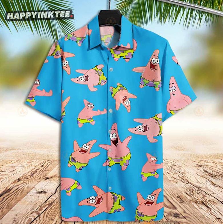 Spongebob Patrick Star Pattern Blue Best Hawaiian Shirt Unisex T-Shirt S