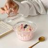 Transparent Glass Dessert Bowls with Lids (Set of 2)