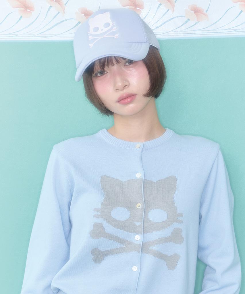 Syakili Kiri Skull Trucker Cap (Blue)