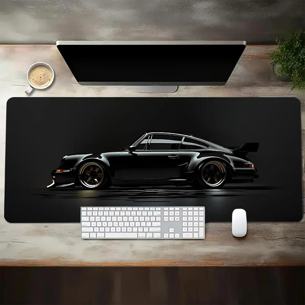 Large White Sports Car Design Mouse Pad Gaming Anti-Slip Rubber Base Desk Mat Gamer Office Laptop Computer Accessories Carpet