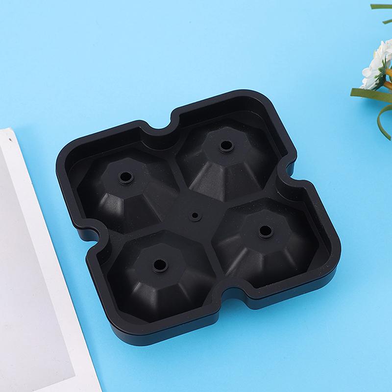 Large Ice Cube Trays Silicone Ice Cube Molds For Freezer With Lid Reusable Whiskey Ice Mold Ball Diamond Ice Mold