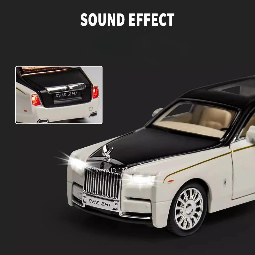 1:32 Rolls Royce Phantom Wraith Toy Car Model Die-cast Alloy Rubber Tire Doors Opened Models Vehicles Kids Miniature Cars Toys