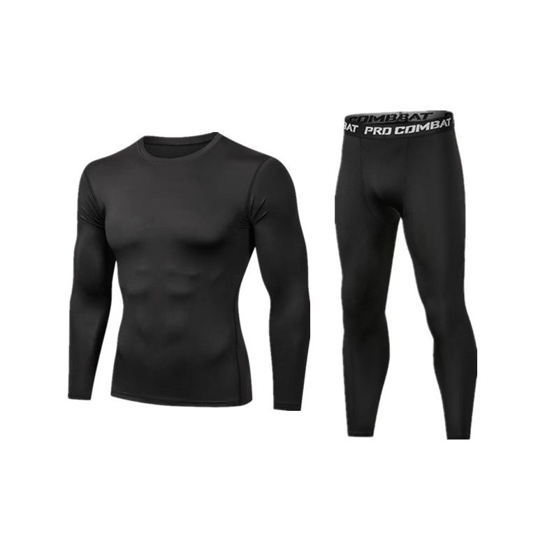 Children's Autumn-Winter Quick-Dry Compression Set: Breathable Long-Sleeve Top & Pants for Men's Sports, Fitness, and Running.