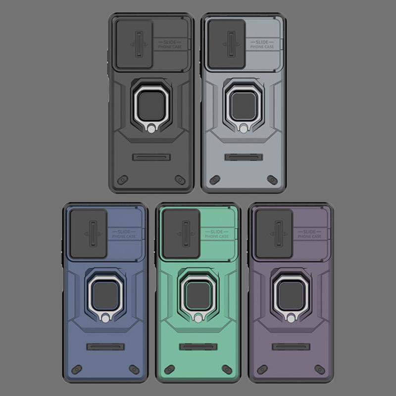 For Redmi Note 12 Pro Plus Cover Redmi Note 13 12S 12 Pro Plus Case Lens Sliding Window Protector Armor Holder Shockproof Bumper