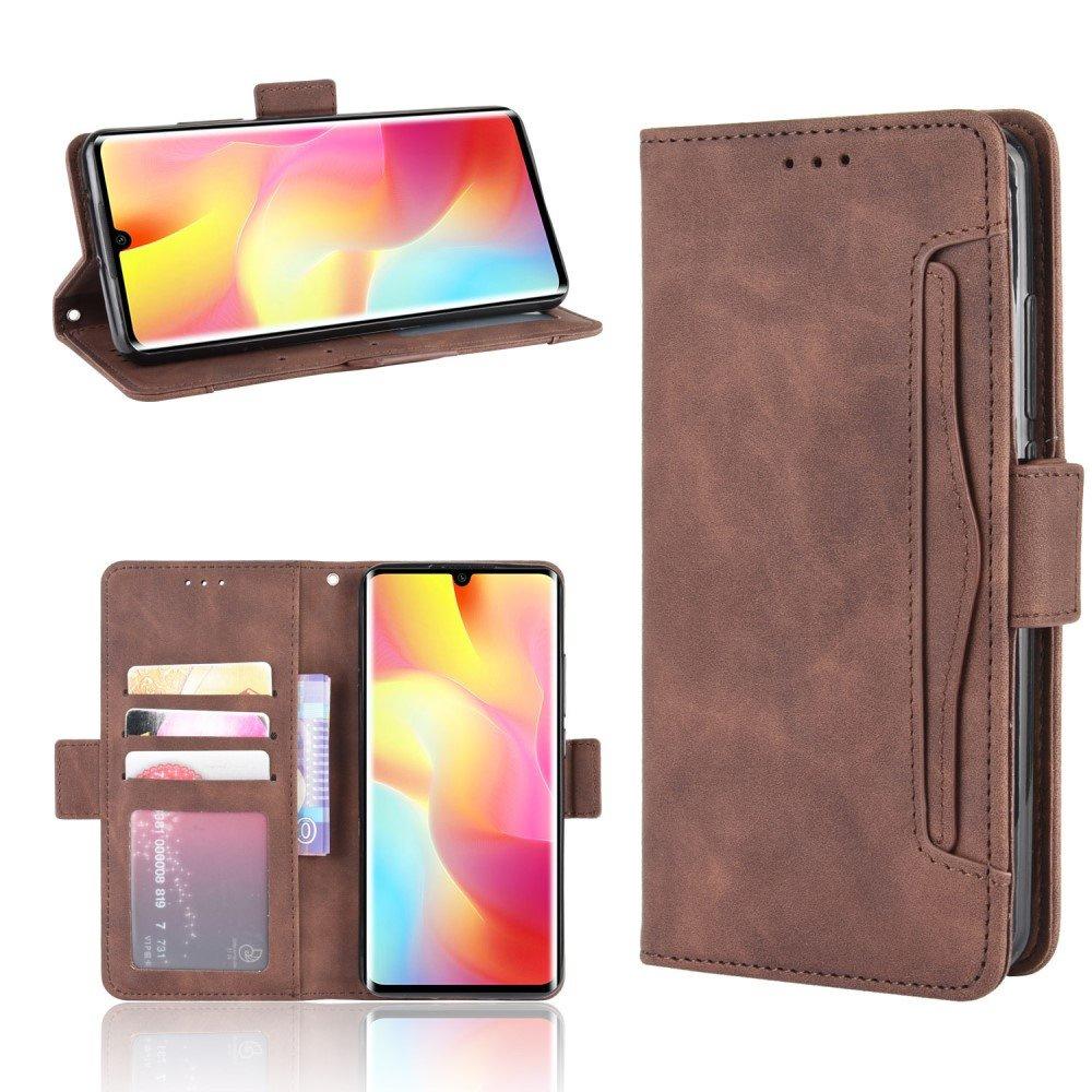 Flip Case for Xiaomi Mi Note 10 Lite, Card Slot, Brown