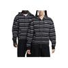 Nike Gestreiftes Kapuzen-Sweatshirt mit Reißverschluss, Langarm, Unisex-Sweatshirt, Schwarz FN2513-065