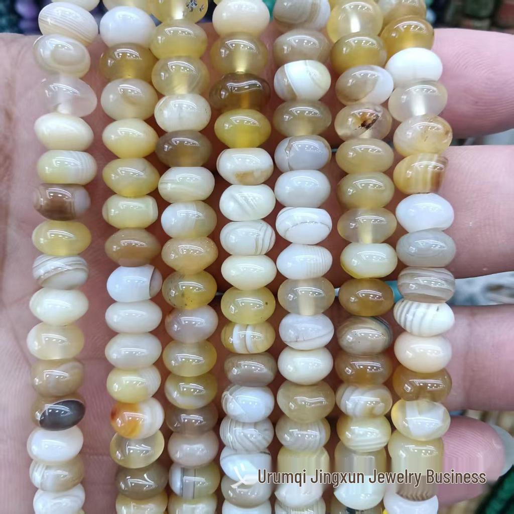 100 Natural Stone 5x8mm Abacus Beads for Jewelry Making – Bracelets & Necklaces