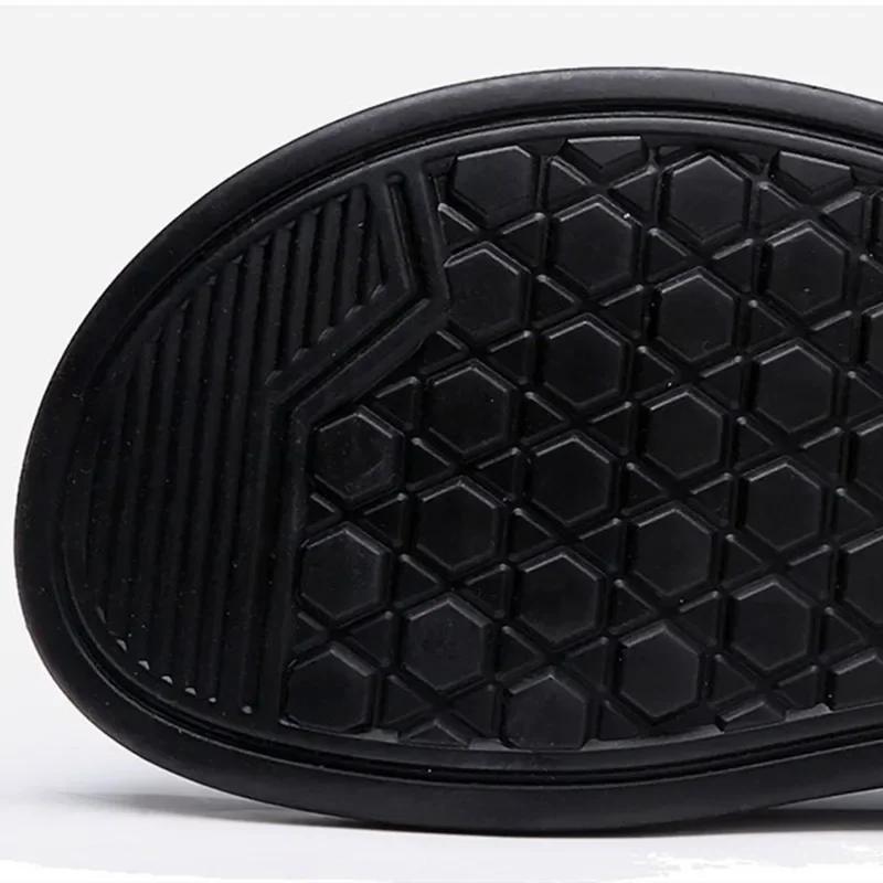 Men's Summer New Sandals and Slippers Men's Leather Sandals Adult Thick-soled Beach Shoes Non-slip Open-toe Leather Sandals 2024