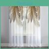 Sheer Feather Leaf Gold Luxury Voile Blinds For Bedroom Tulle Window Curtains For Living Room Sheer Curtains Blinds Drapes 2pc