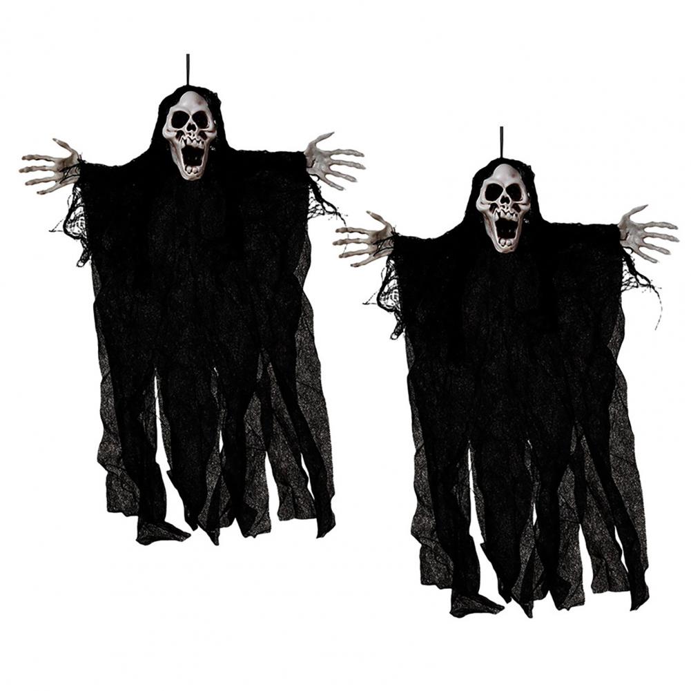 Hanging Ghost Ornament Secret Room Atmosphere Ornament Spooky Halloween Hanging Ghost Decoration for Haunted House for Porch