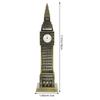England Architecture Metal Sculpture Classic Stylized Ornament Home Decoration Desktop Decor Alloy Building Sculpture Vintage