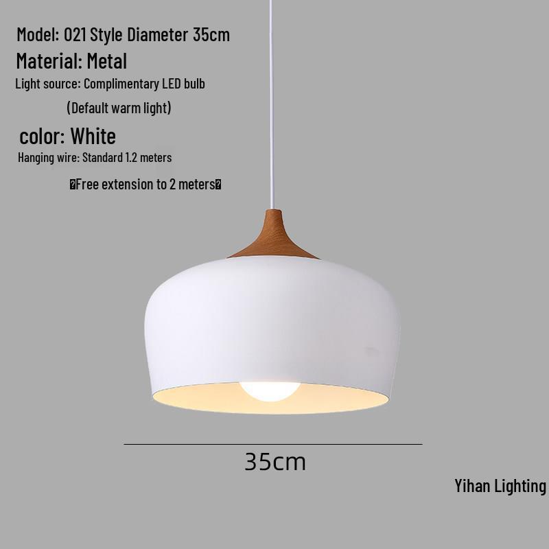 Modern Nordic Single-Head Pendant Light for Hotels, Bars, and Restaurants - Industrial Retro Style Lampshade.
