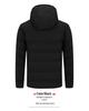 Men's USB Heated Slim Fit Cotton Jacket, Korean Style, Hooded, Zone 5 Smart Heating, Padded, Warm Outerwear.