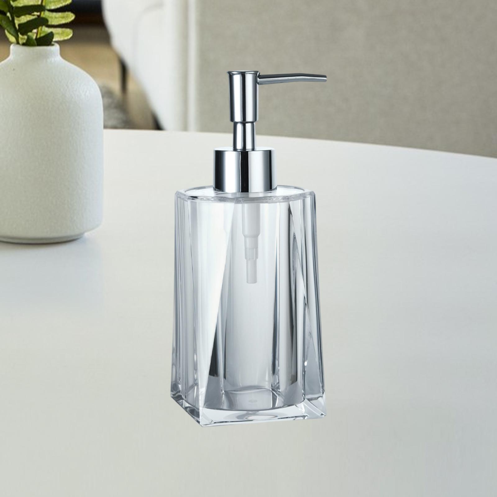 

Hand Soap Dispenser Multifunctional Refillable Luxurious Lotion Pump Dispenser for Kitchen Hotel Travel Tabletop Decoration прозрачный