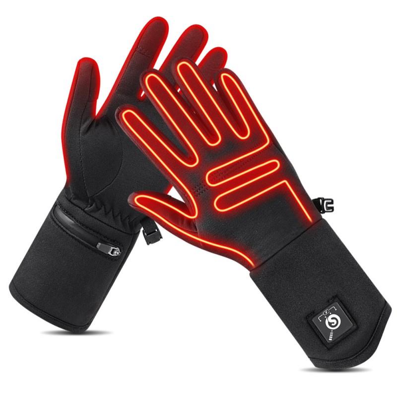 Heated Gloves Skiing Snowboarding Cycling Hiking Outdoor Winter Sports Touchscreen Warm Windproof Rechargeable