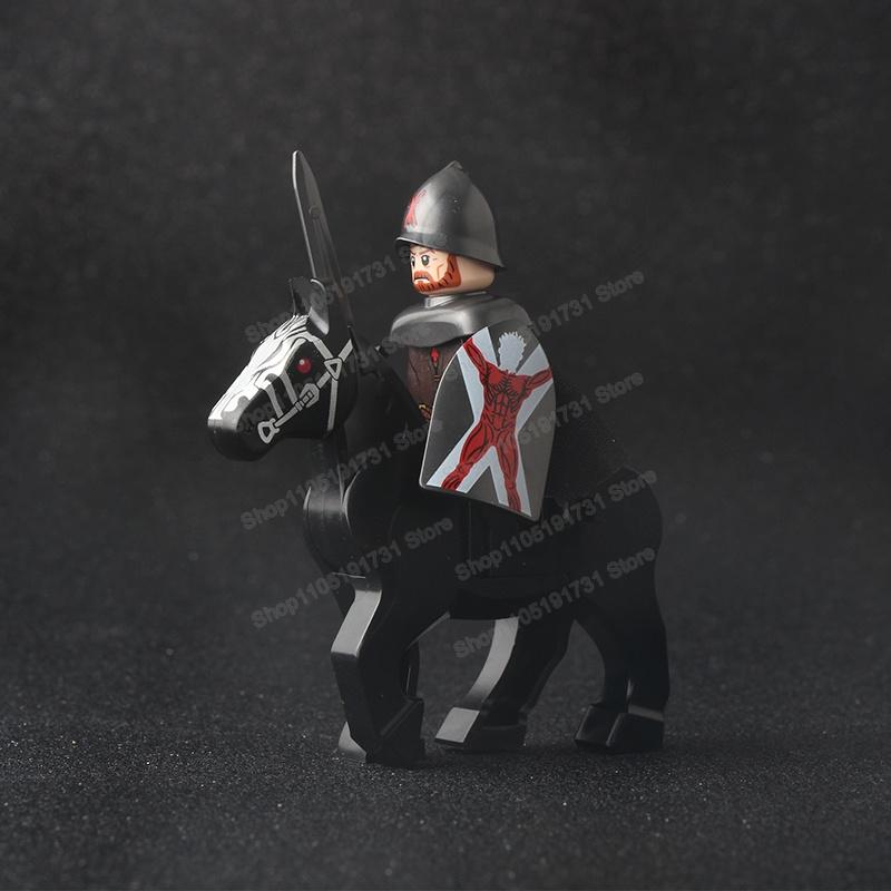 Medieval Knight Serie Figures Building Blocks Warrior Soldiers Guards Lion Heart Hospital Teutonic Knight Battle Pastor Kid Gift