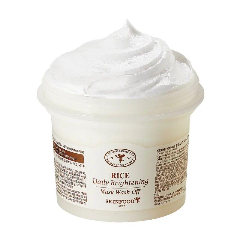 Skin Food Rice Daily Brightening Mask Wash Off Radiance & Softening Care 210g