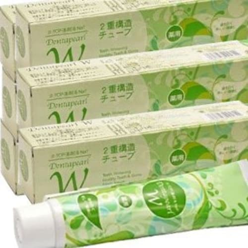 

[6-Pack] Sanpo Pharmaceutical Dentapearl W Medicated Toothpaste (Double-Walled Tube) 108g x 6 (4961248005744)
