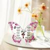 Vintage Acrylic Sign, Inspirational Christian Butterfly Acrylic Plaque - 'You Are Enough, Strong, Never Alone' with Scripture Verses & Floral Design 