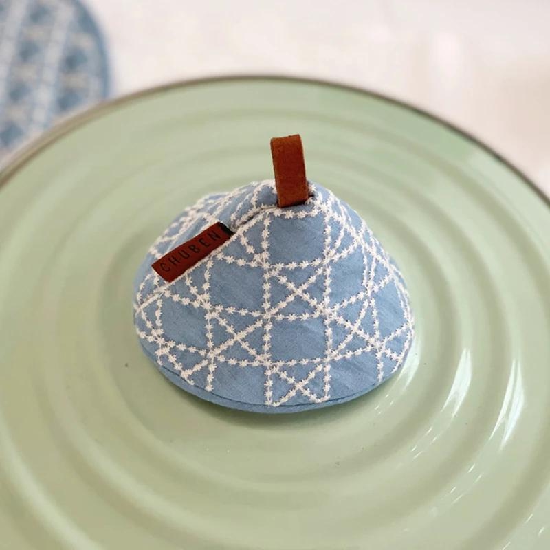 Pot Lid Anti-scalding Oven Gloves Mitts Kitchen Cotton Baking Insulation Hand Clip Microwave Heat Resistant Gloves