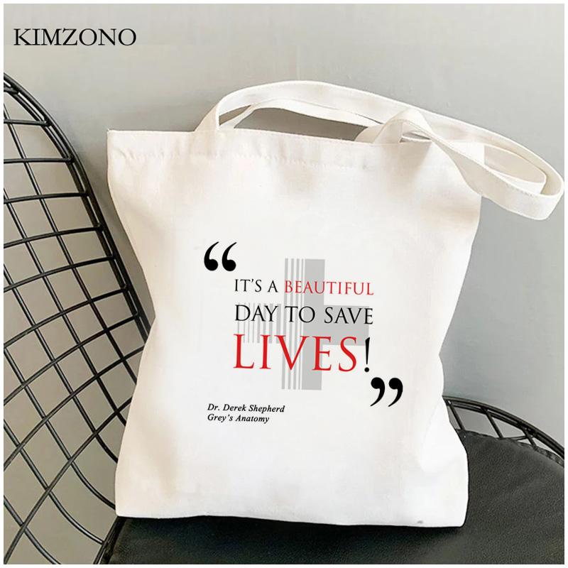 Сумка для покупок Greys Anatomy bolsas de tela многоразовая сумка для покупок bolsa холщовая сумка bolsa compra для покупок boodschappentas ткань sacolas 24*26cm