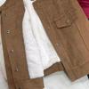 Korean Style Petite Wasteland Fleece-Lined Thickened Cotton Jacket - 2025 New Casual Coat