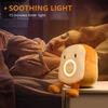D2 Toast Plush Alarm Clock Lamp Rechargeable Dimmable Bedside Bedroom Clock with Dual Snooze Alarm Kids Cute Decor Night Light