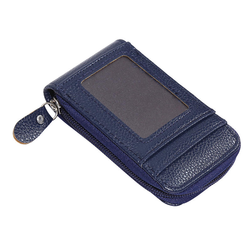 Męski Portfel Moda Damski Mini Portfel ze Skóry PU ID Etui na Karty Kredytowe Portmonetka Blokowanie RFID Kieszeń na Zamek Męska Torba Wielokartowy Zamek