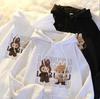 Women's Cute Cartoon Velvet-Lined Hoodie - Loose, Plus Size, Long Sleeve for Autumn/Winter