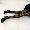 Women's Vintage Stocking Sexy Sheer Wide Vertical Stripe Pantyhose Tights Retro Classic Hosiery Japanese Vertical Stripes Socks
