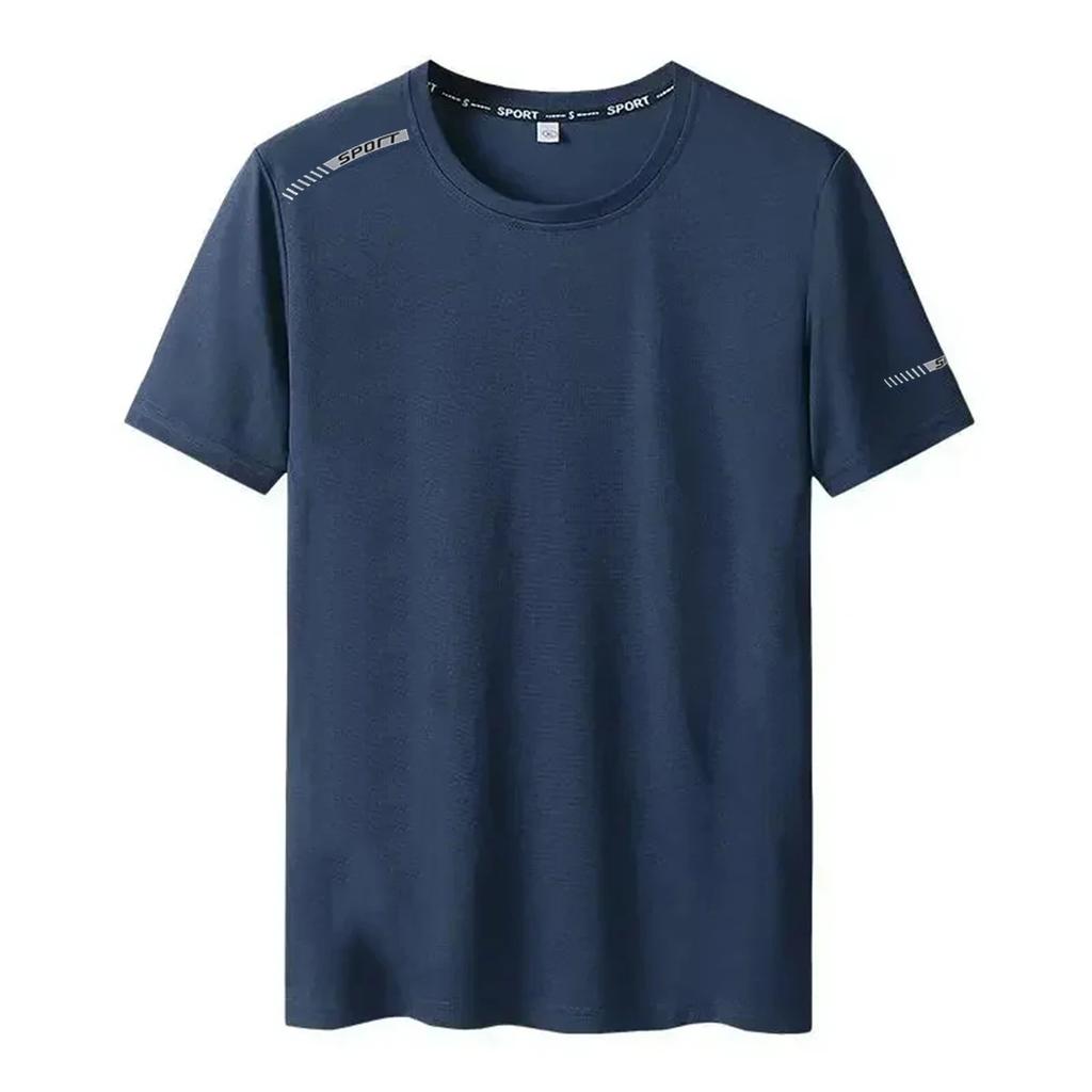 Plus Size 5XL 6XL 7XL T-Shirts Quick Dry Short Sleeve Tees Gym Jerseys Fitness Trainer Running Top Sportswear Male Clothes