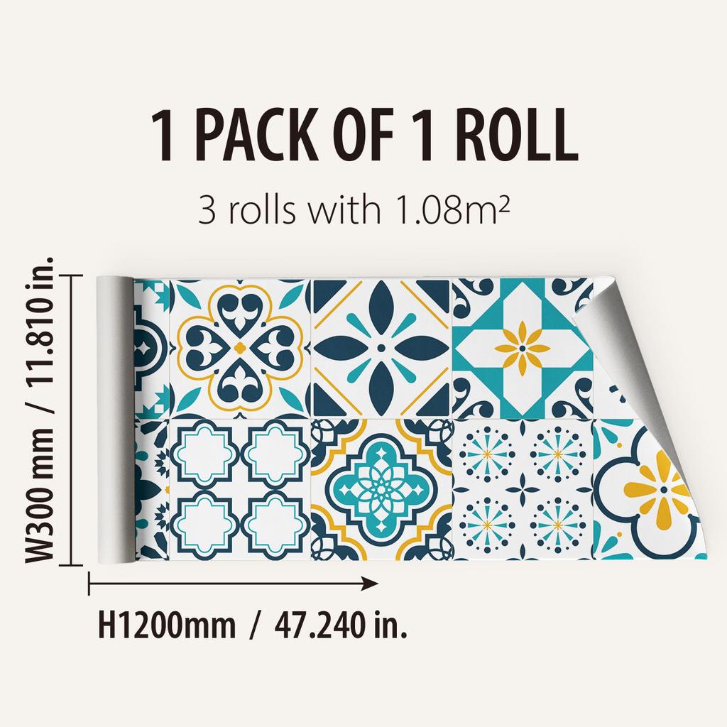 Bohemian Style Thickened Kitchen Sticker Waterproof Self-Adhesive Kitchen And Bathroom Wall Sticker Home Decoration Ethnic Pattern Wall Sticker