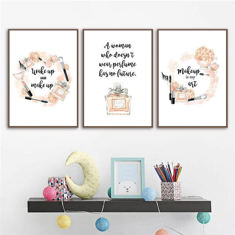 

Девушка Макияж Косметика Венок Мода Печать Холст Искусства Живопись Настенная Картина Красота Плакат Современная Женщина Спальня Украшение Дома