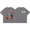 Japan Mount Fuji Sakura Graphic T Shirts Harajuku Anime Style Short Sleeve Tshirts Unisex Unisex Casual Cotton Tshirt Streetwear