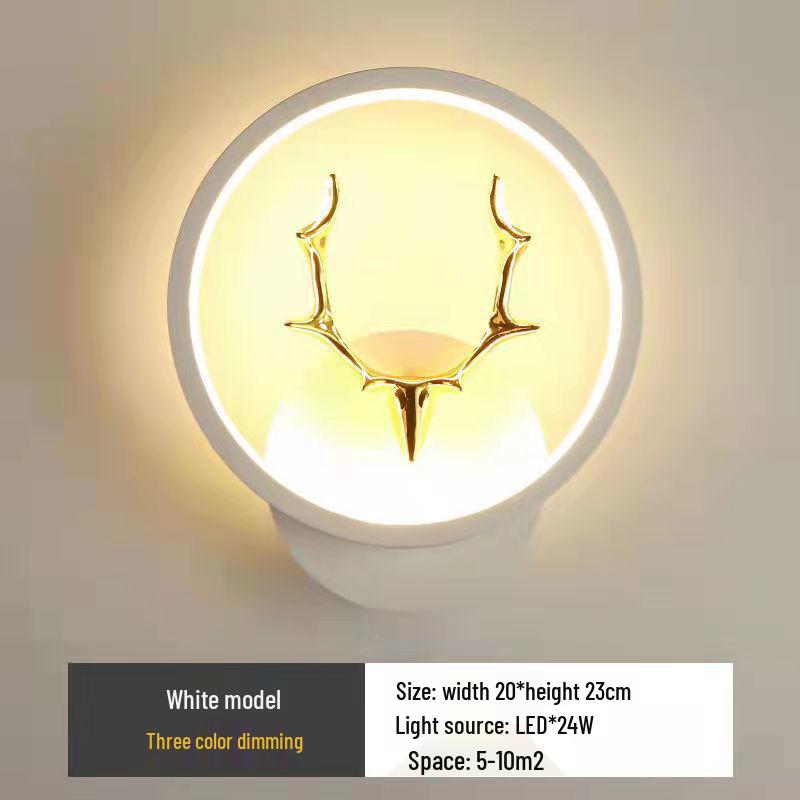 Nordic Deer Head Wall Lamp: Modern Minimalist Light for Bedroom, Corridor, Stair, or Living Room