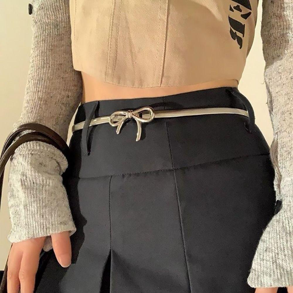 Metalowa Klamra Kokarda Elastyczny Pasek Cynk Stop Cynku Pasek do Dżinsów Vintage Elastyczny Pasek Codzienny