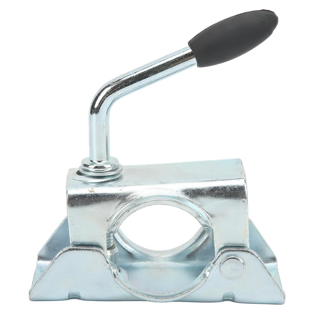 Trailer Jack Wheel Split Clamp Prop Stand Support Mount for 48mm 1.89in Pipe Diameter