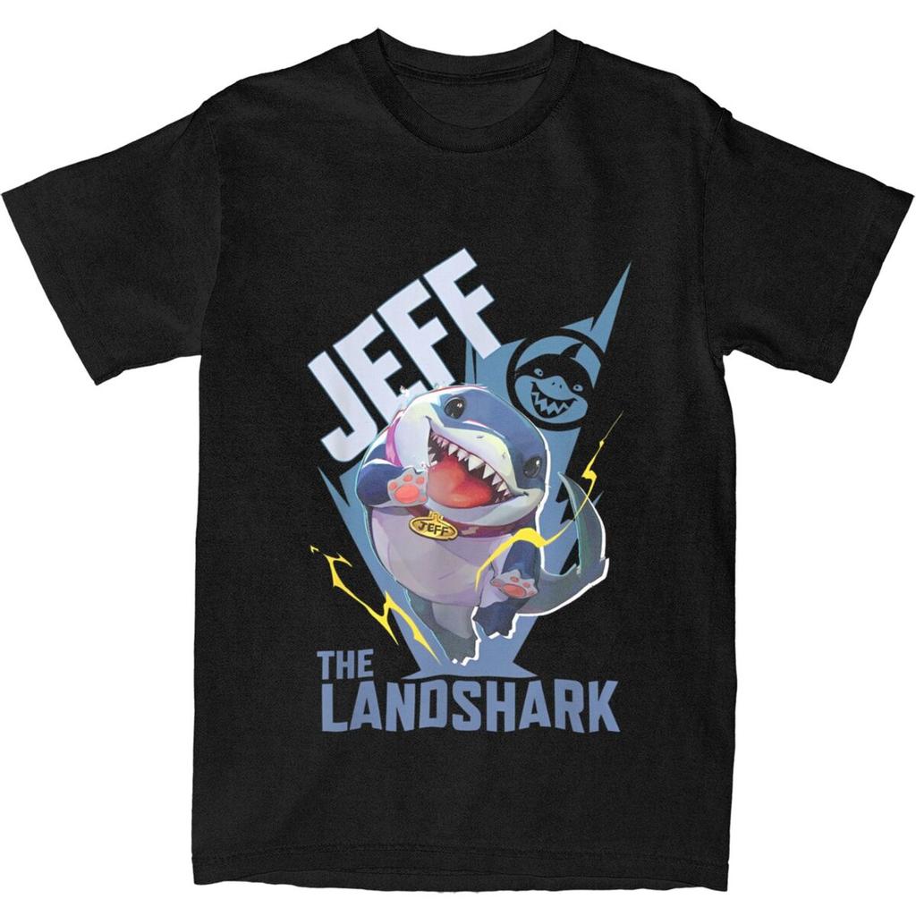Men Women Jeff The Land Shark T Shirt 100% Cotton Printed T-Shirt Clothing Outfits