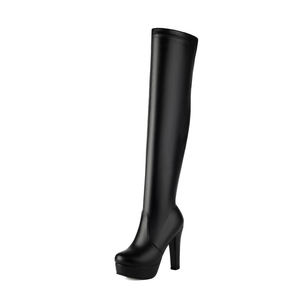 Fashion Female Over The Knee Boots Winter Knee High  Women Platform Boots High Heels Long Boots Ladies Shoe Plus Size 45 46