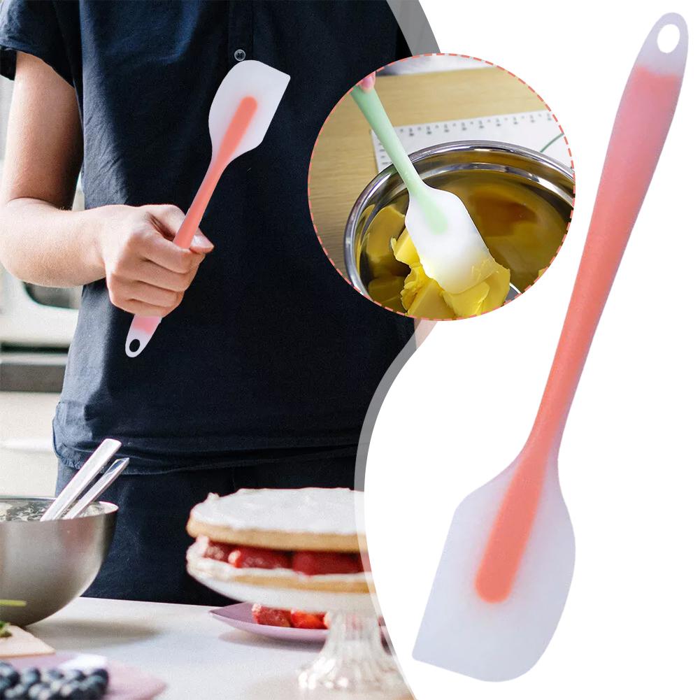 Baking Tools Spatula Integrated High Temperature Cake Cream Silicone Spatula Translucent Head Spatula Baking for Kitchen Tools
